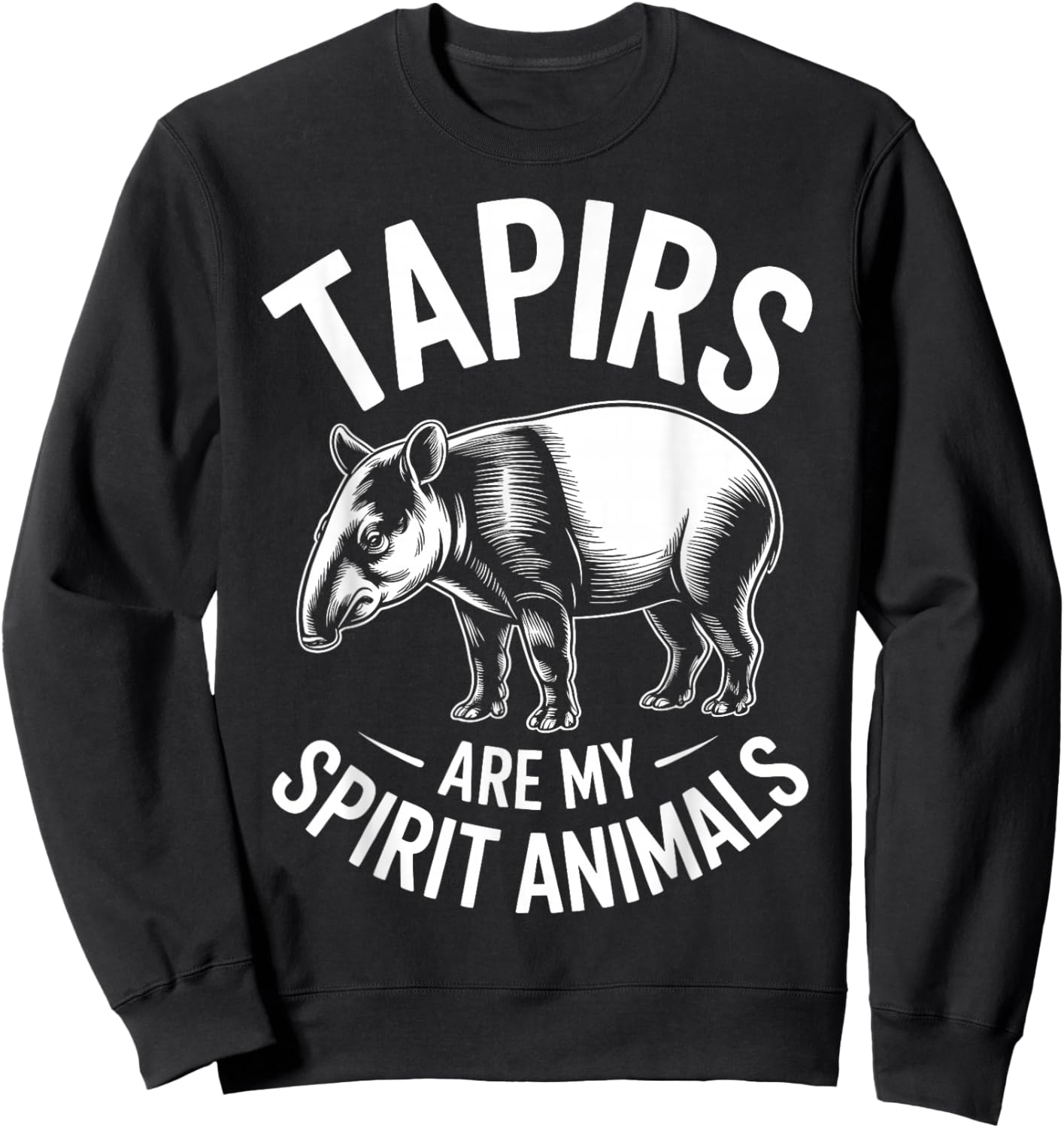 Tapirs Spirit Animals Funny Tapir Sweatshirt - Sweatshirt | Black