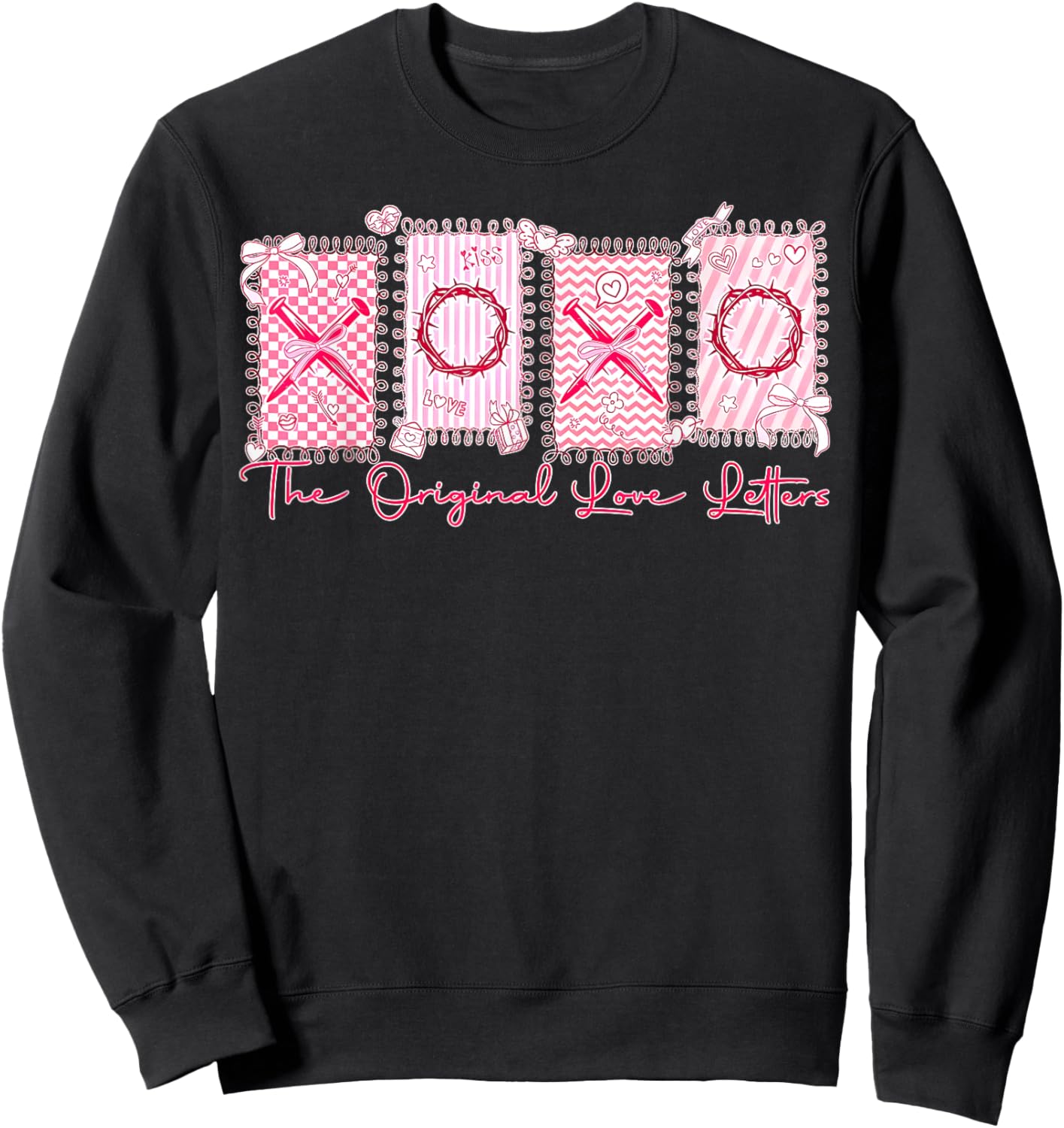 XOXO The Original Love Letters Christian Valentine Men Women Sweatshirt - Sweatshirt | Black
