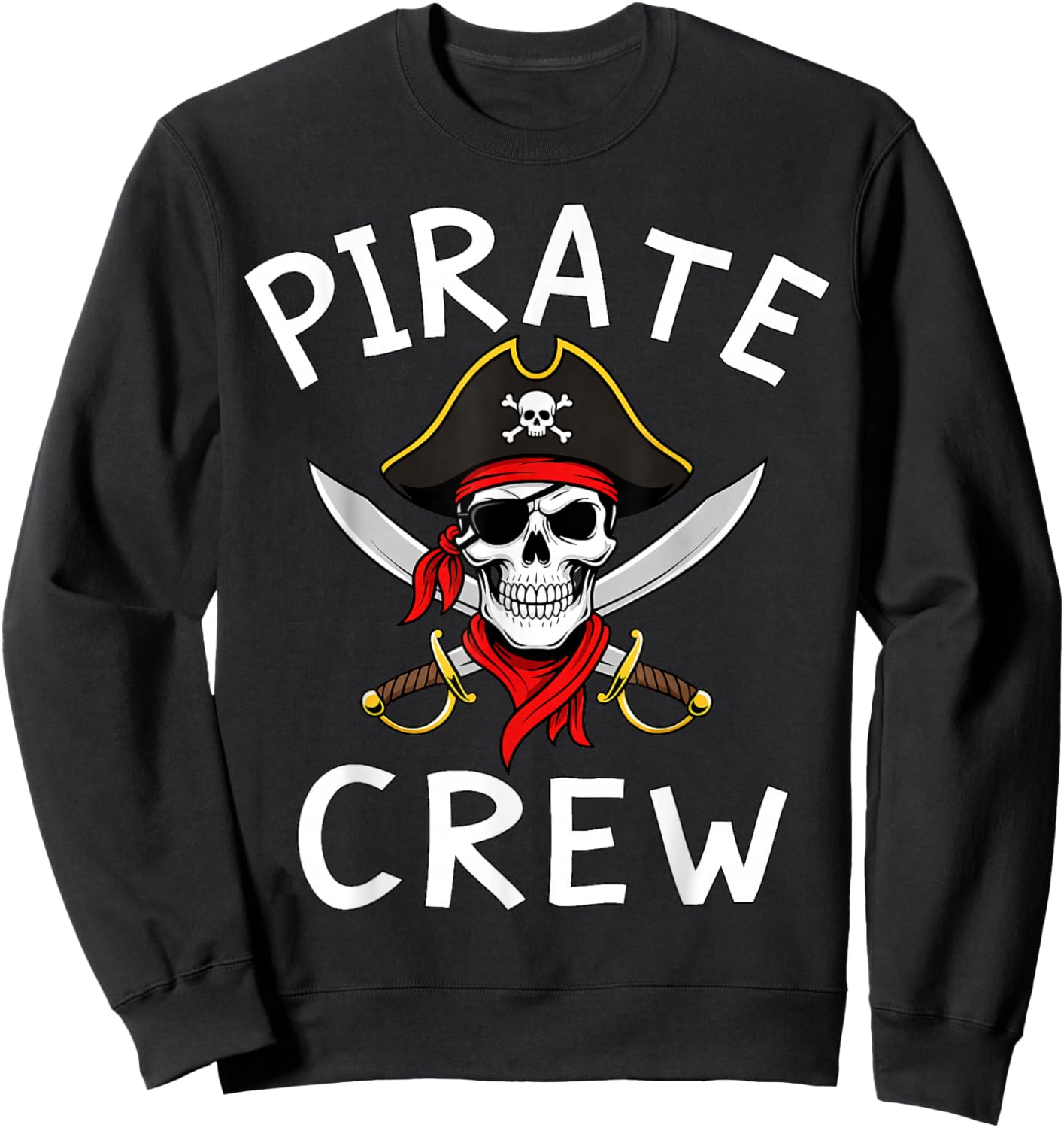 Kids Boys Pirate Crew Birthday Party Supplies Group Matching Sweatshirt - Sweatshirt | Black