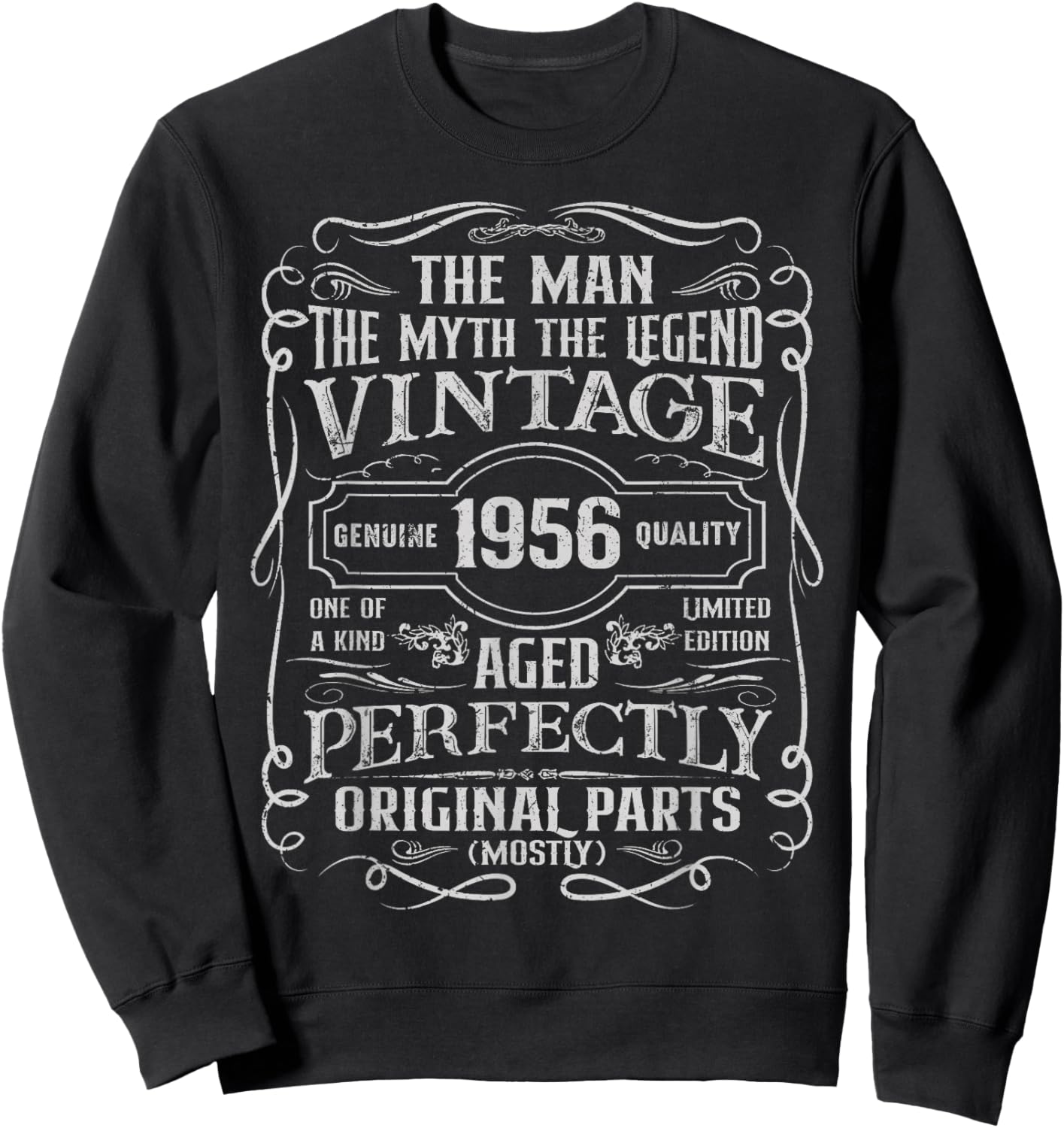 70 Year Old Gifts Vintage 1956 Man Myth Legend 70th Birthday Sweatshirt - Sweatshirt | Black