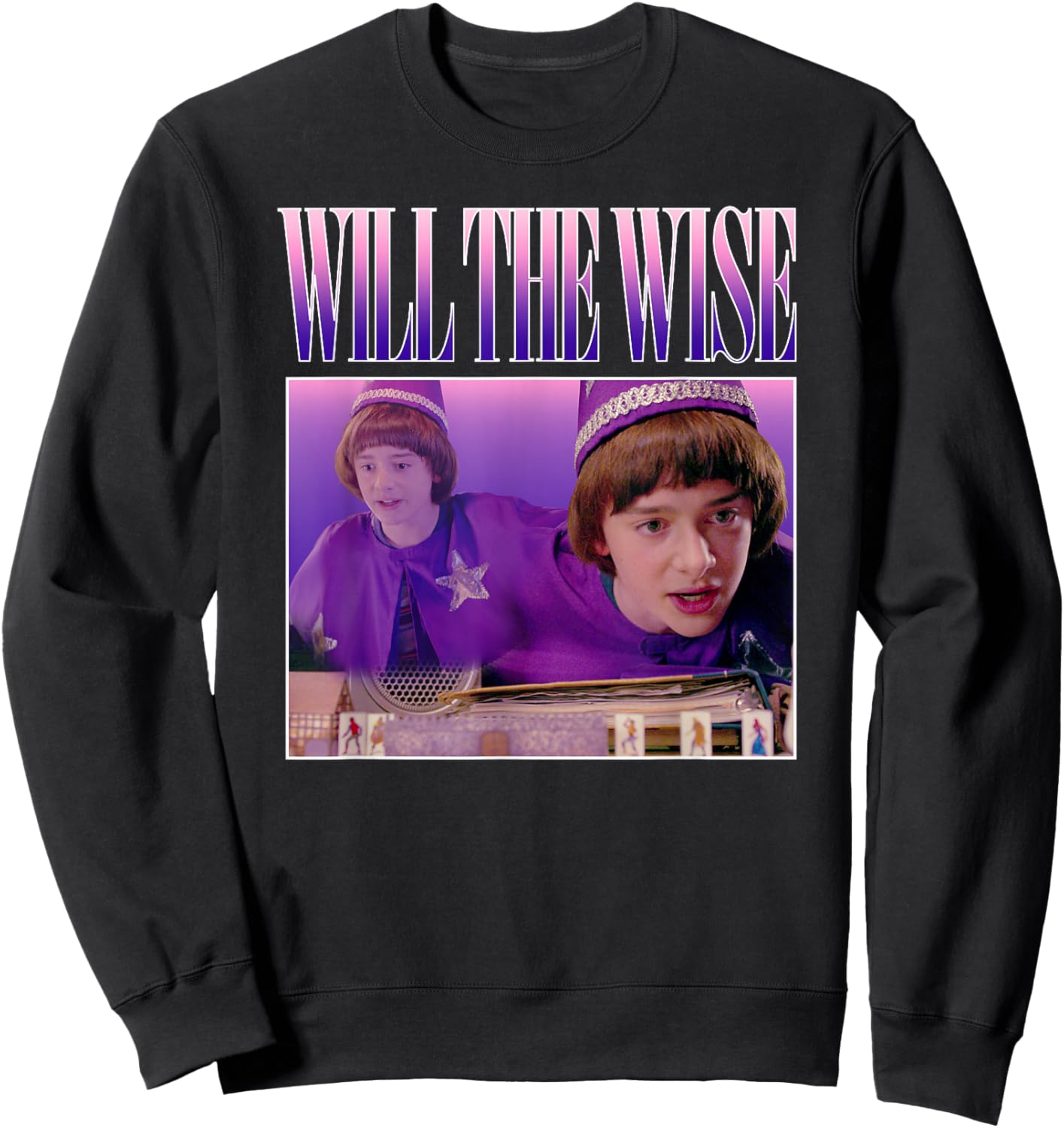 Stranger Things Will The Wise Dungeons and Dragons Character Sweatshirt - Sweatshirt | Black