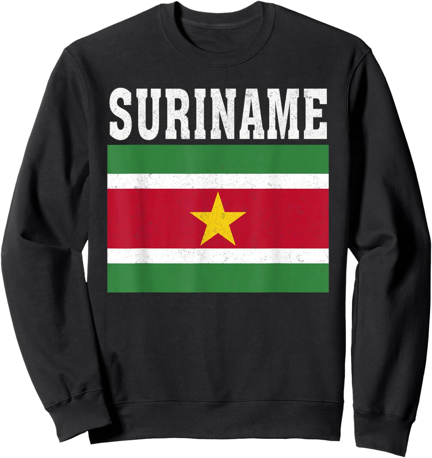 Suriname Flag Patriotic National Roots Souvenir Sweatshirt - Sweatshirt | Black