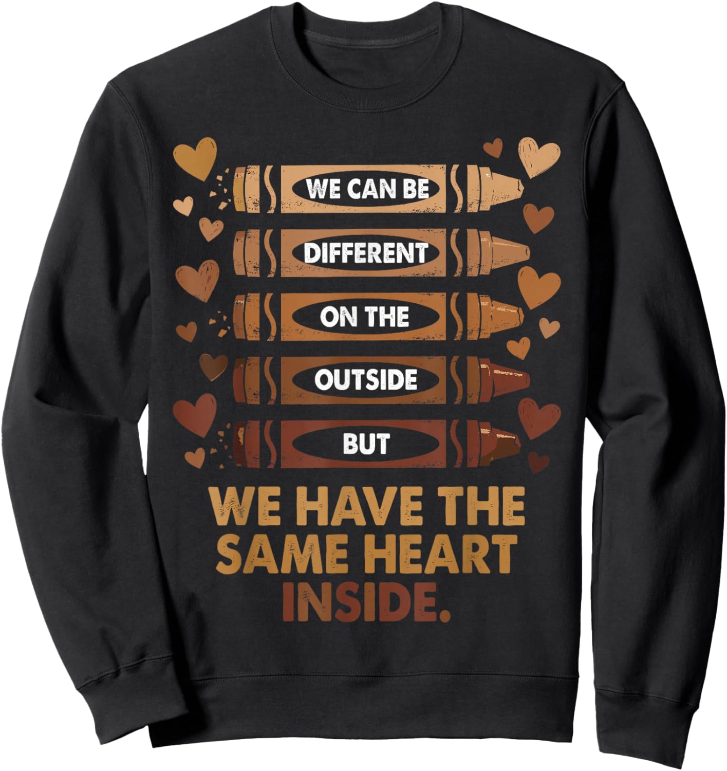 Black History Month We Have Same Heart Inside Teacher Kids Sweatshirt - Sweatshirt | Black