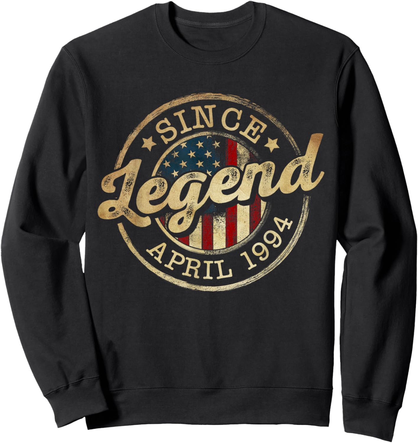 Legend Since April 1994 Vintage 32nd Birthday Classic Sweatshirt - Sweatshirt | Black