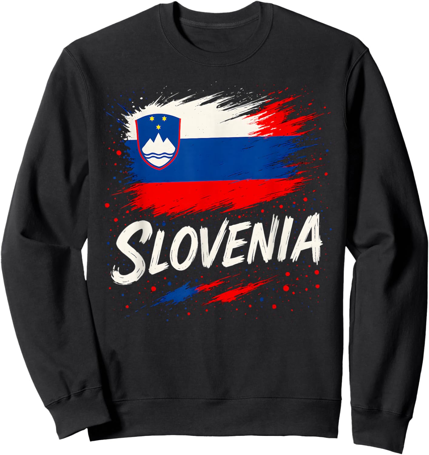 Slovenia Slovenian Flag Sweatshirt - Sweatshirt | Black