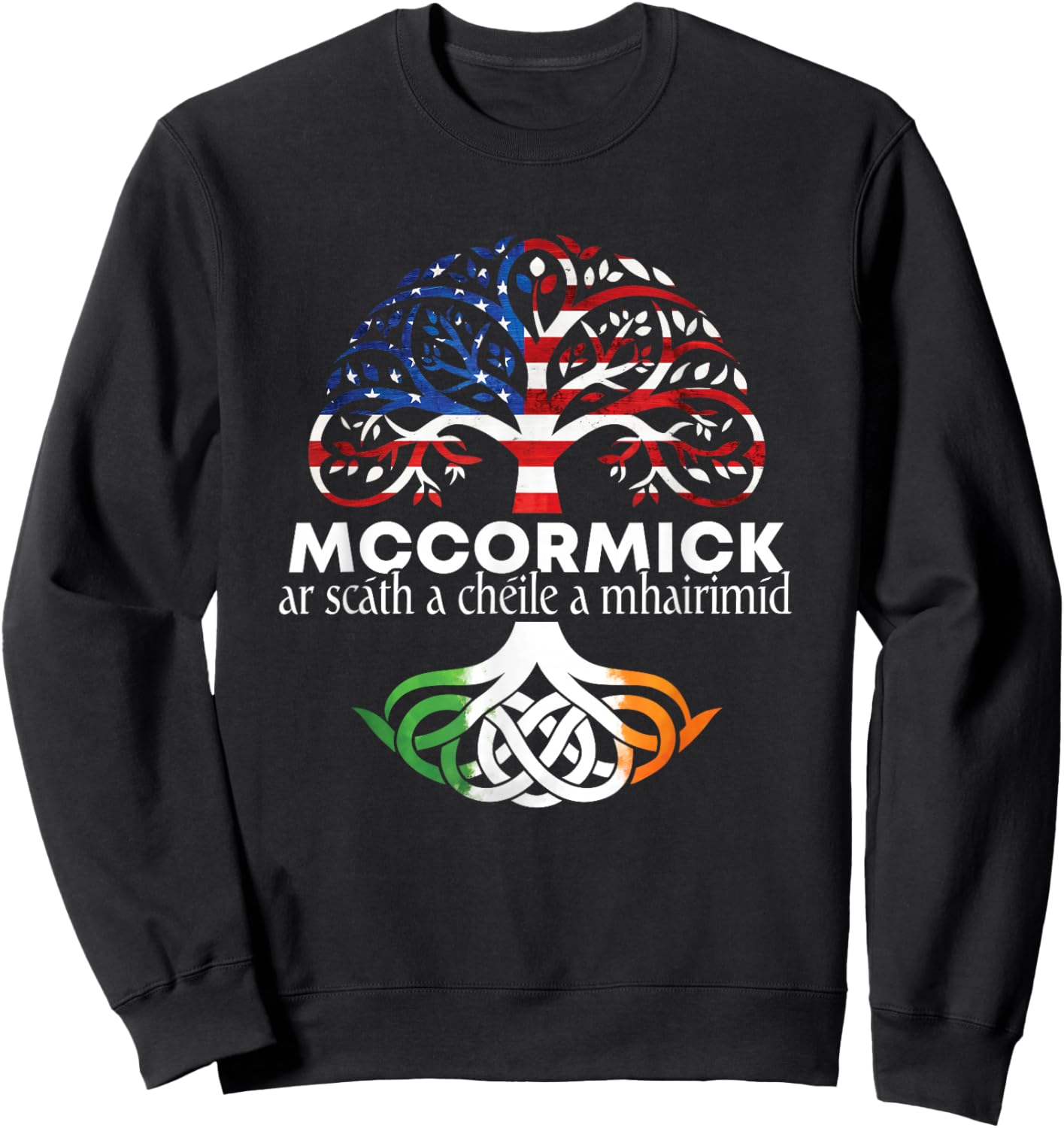 McCormick Irish Family Name Celtic Irish Roots Sweatshirt - Sweatshirt | Black