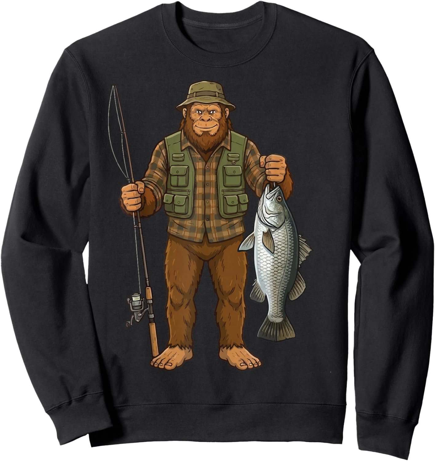 Barramundi Bigfoot Fisher Sweatshirt - Sweatshirt | Black