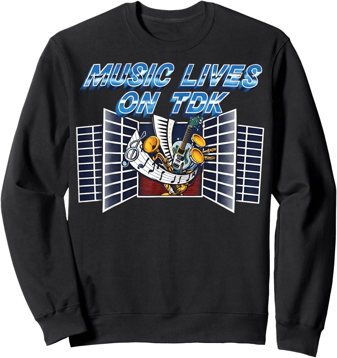 Vintage 80s TDK Sweatshirt - Sweatshirt | Black