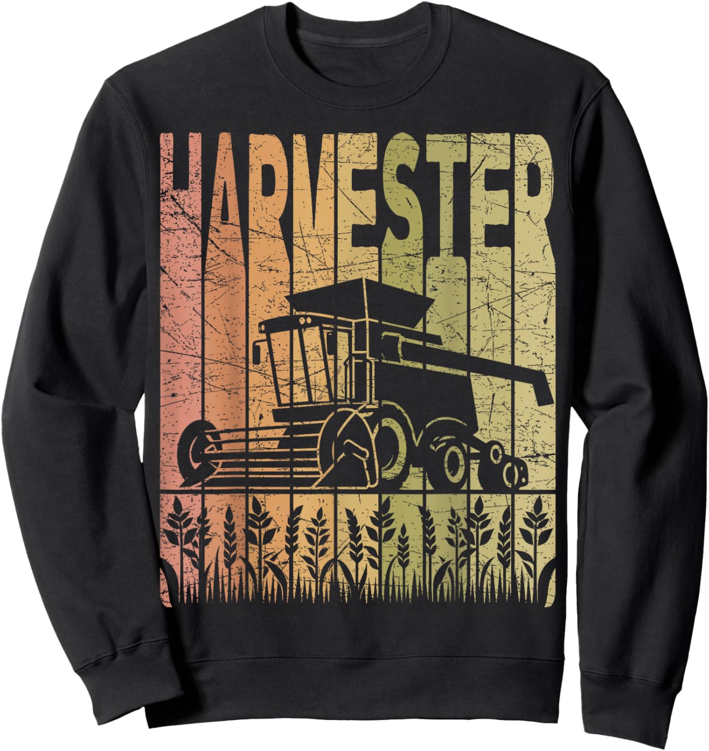 Harvester Vintage Harvesting Retro Harvest Sweatshirt - Sweatshirt | Black