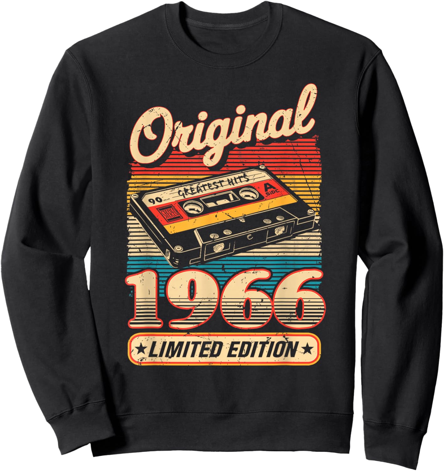59th Birthday Retro Vintage 1966 Men Women Sweatshirt - Sweatshirt | Black