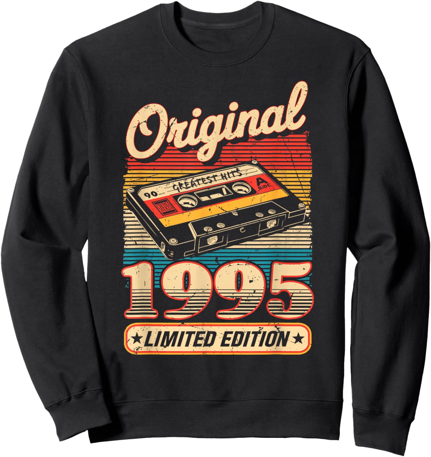 30th Birthday Retro Vintage 1995 Men Women Sweatshirt - Sweatshirt | Black