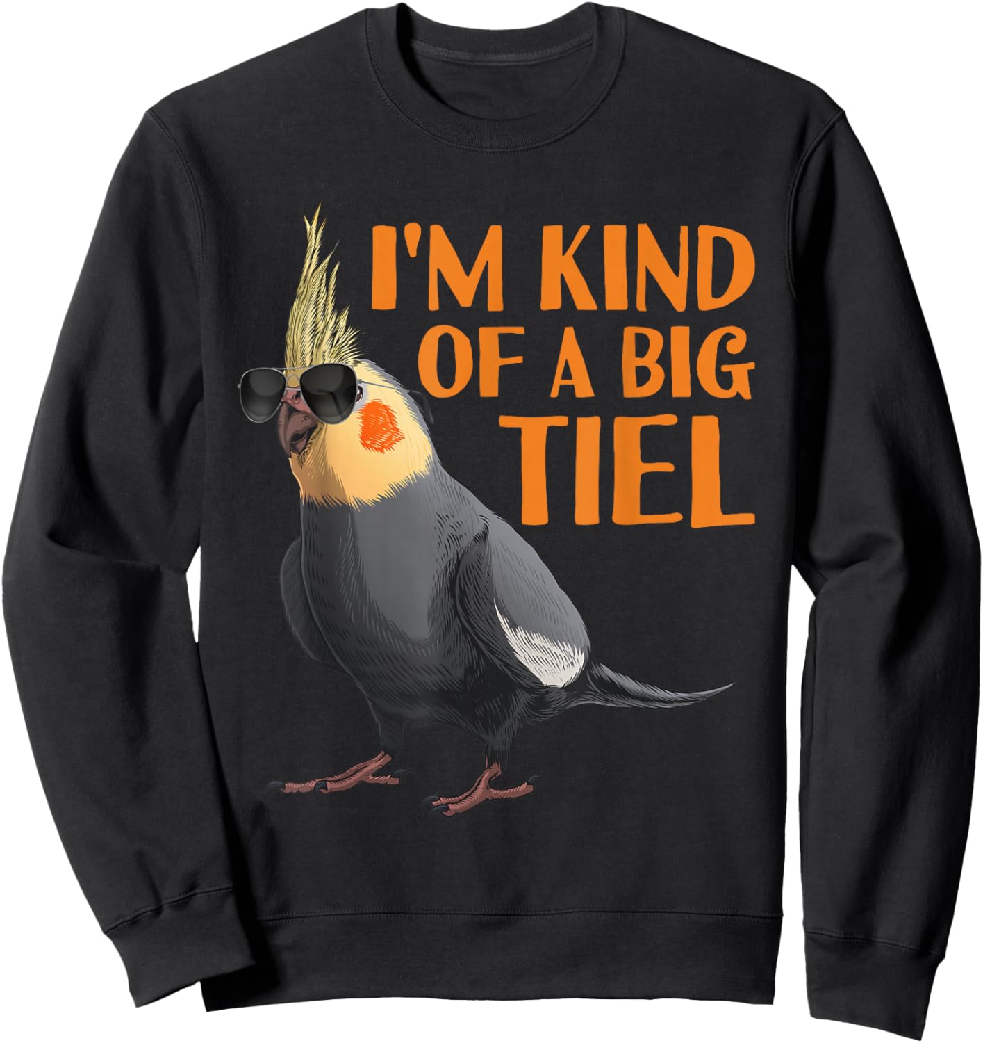 Cool Cockatiel Design Women Cockatoo Cockatiel Lover Sweatshirt - Sweatshirt | Black