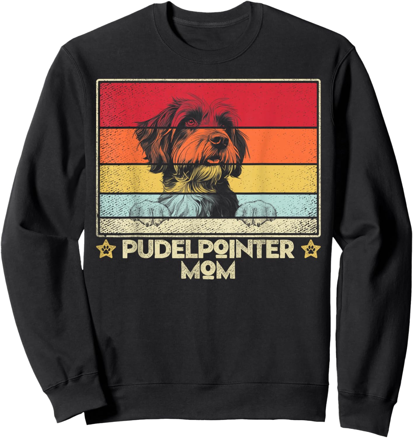 Pudelpointer Mom Classic Retro Vintage Style Sweatshirt - Sweatshirt | Black