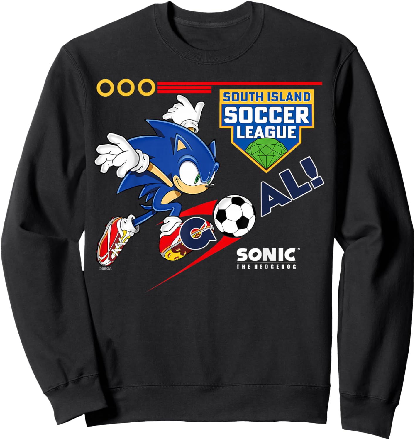 Sonic The Hedgehog - South Island Soccer League Sweatshirt - Sweatshirt | Black