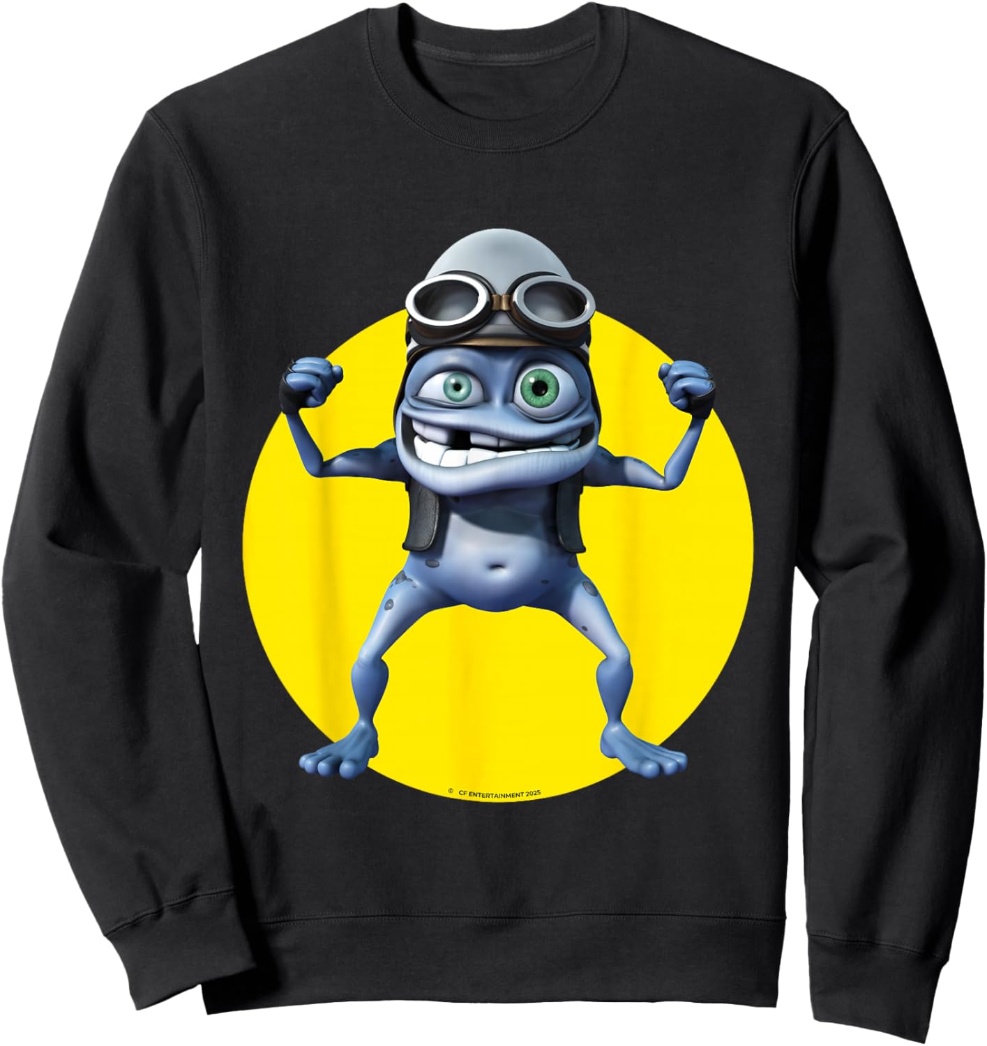 Crazy Frog Axel F Double Bicep Pose Sweatshirt - Sweatshirt | Black