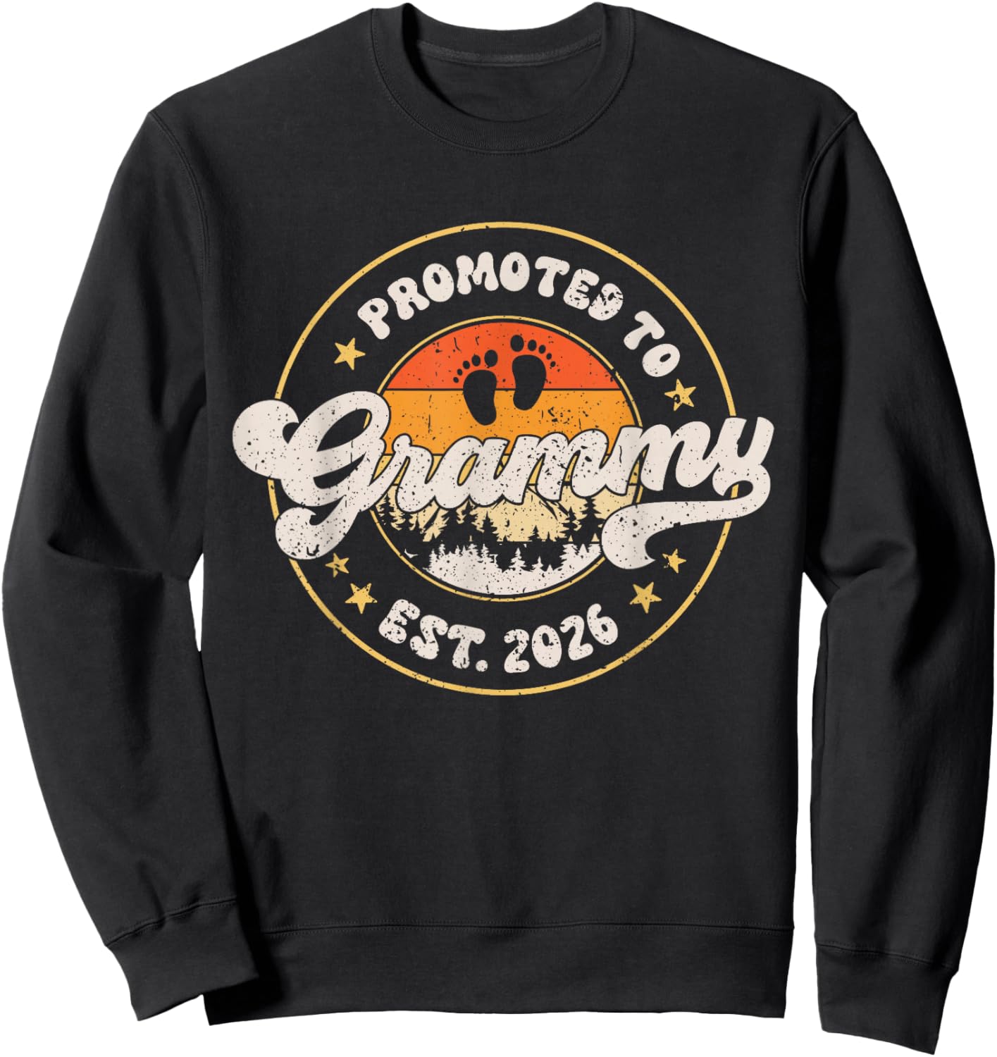 Promoted to Grammy Est. 2026 Grandmother Announcement Sweatshirt - Sweatshirt | Black