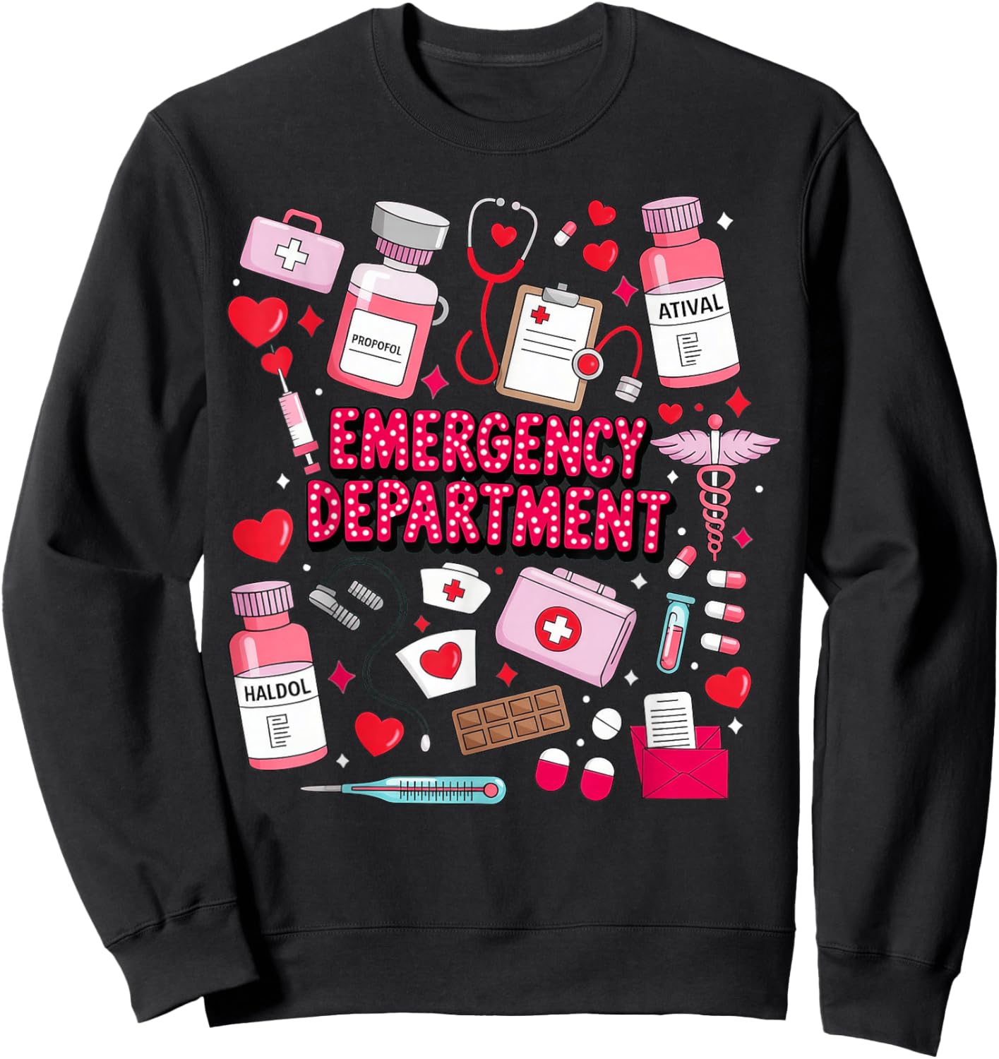 Emergency Department ED ER Nurse Sweatshirt - Sweatshirt | Black