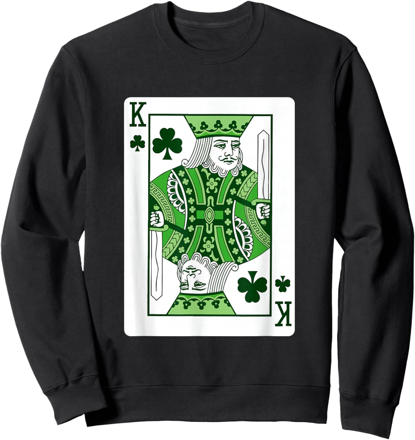 King of Shamrock - St Patrick's Day Irish Pride Sweatshirt - Sweatshirt | Black