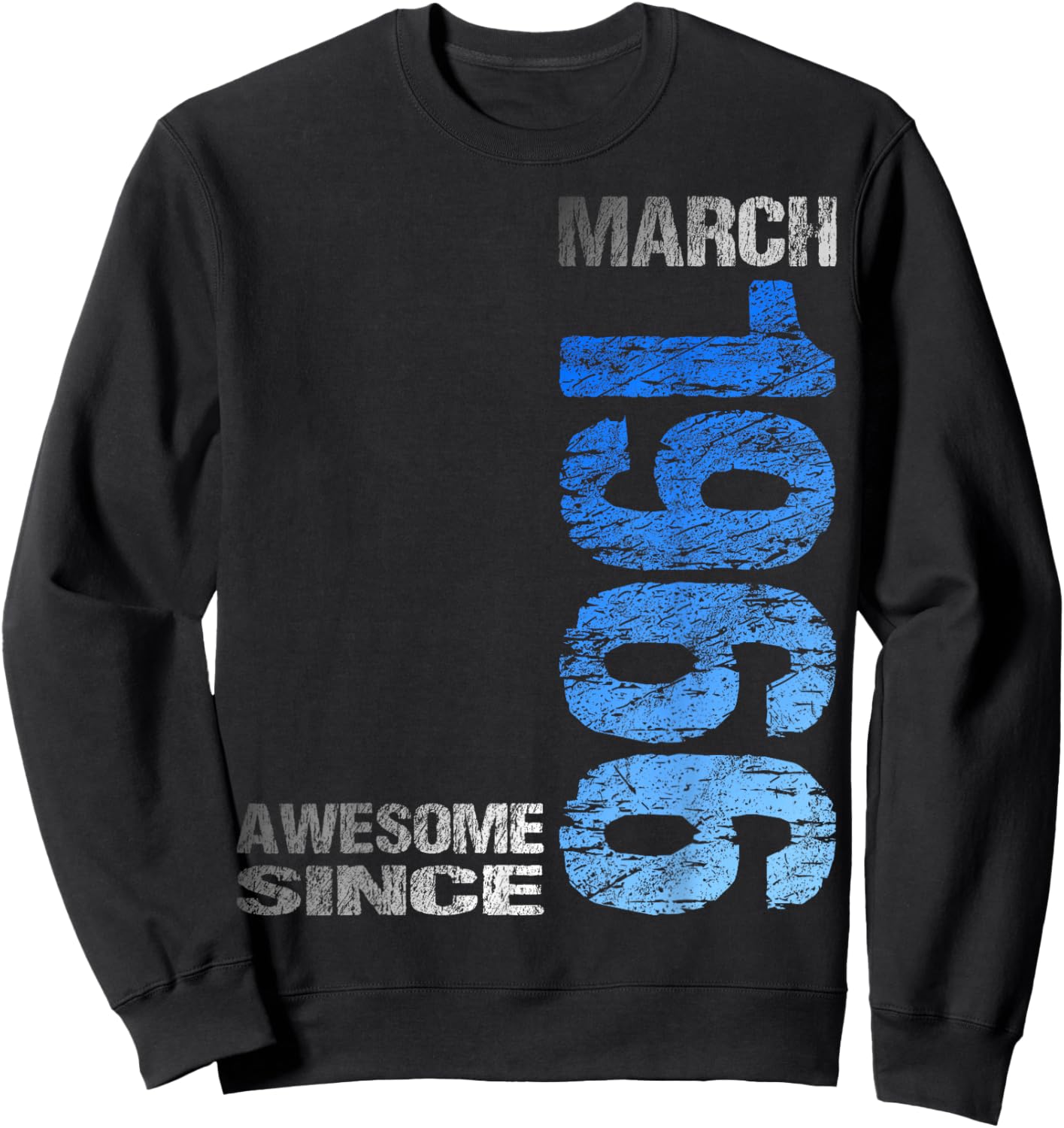 Awesome Since March 1966 Vintage 60. Birthday Sweatshirt - Sweatshirt | Black