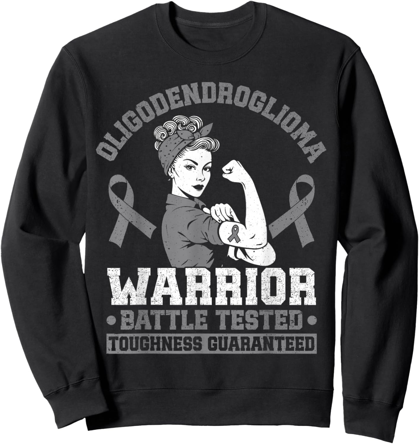 Oligodendroglioma Warrior Sweatshirt - Sweatshirt | Black