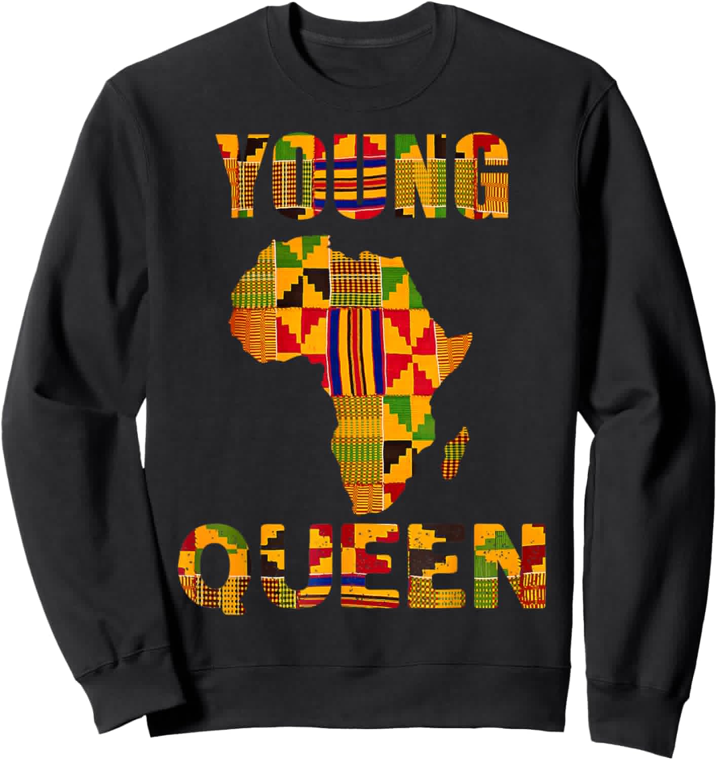 Cool African Kente Art Men Girls Kids African American Print Sweatshirt - Sweatshirt | Black