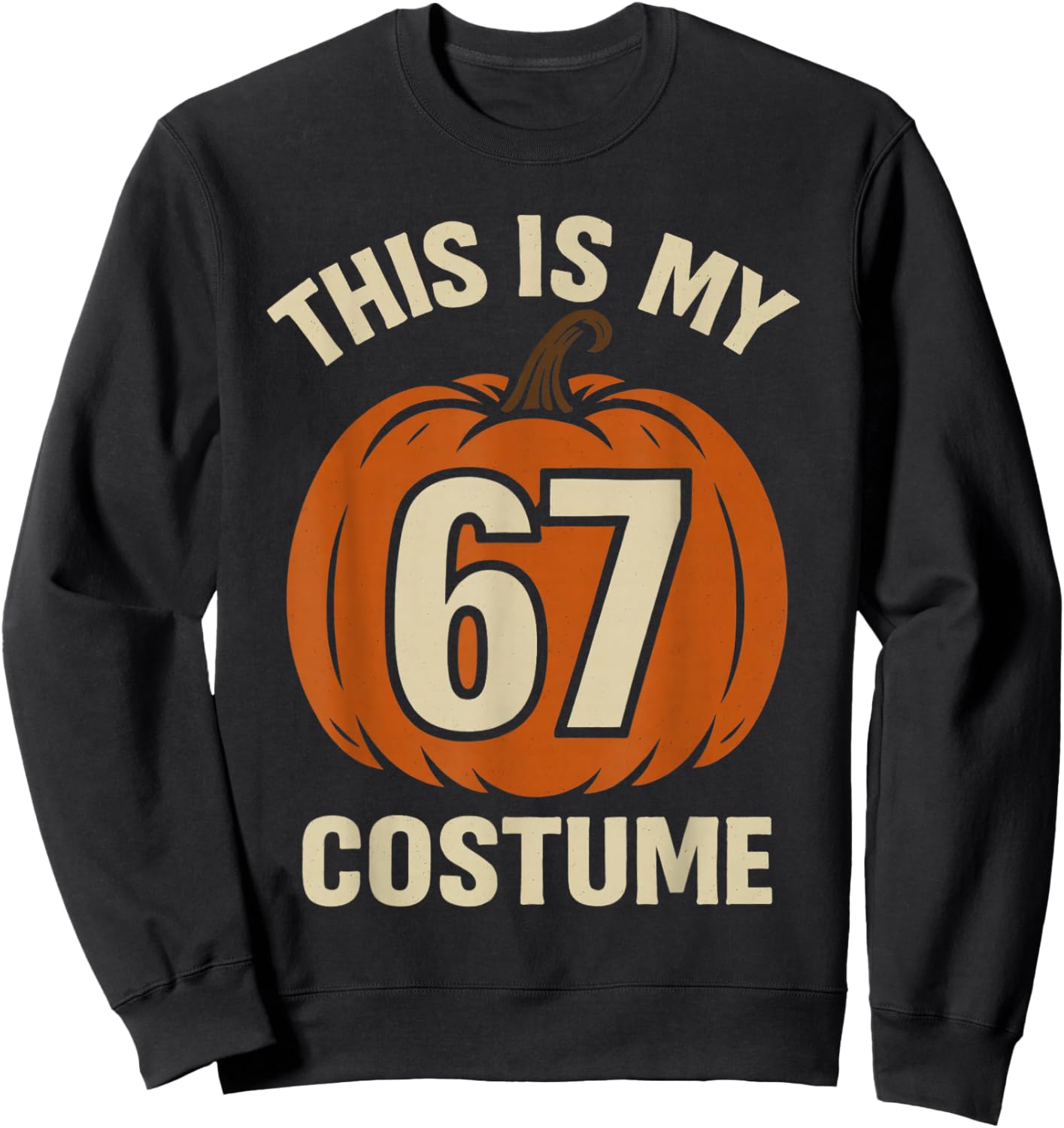 This is My Halloween 67 Costume Lazy Brainrot Meme Boys Kids Sweatshirt - Sweatshirt | Black