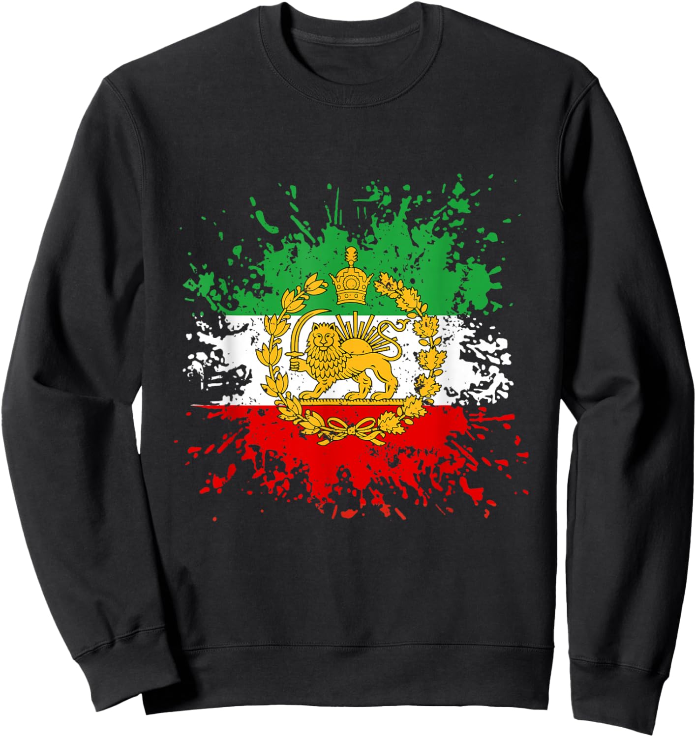 Iran Lion Sun Flag,Iran,Persian,Shir o Khorshid Sweatshirt - Sweatshirt | Black