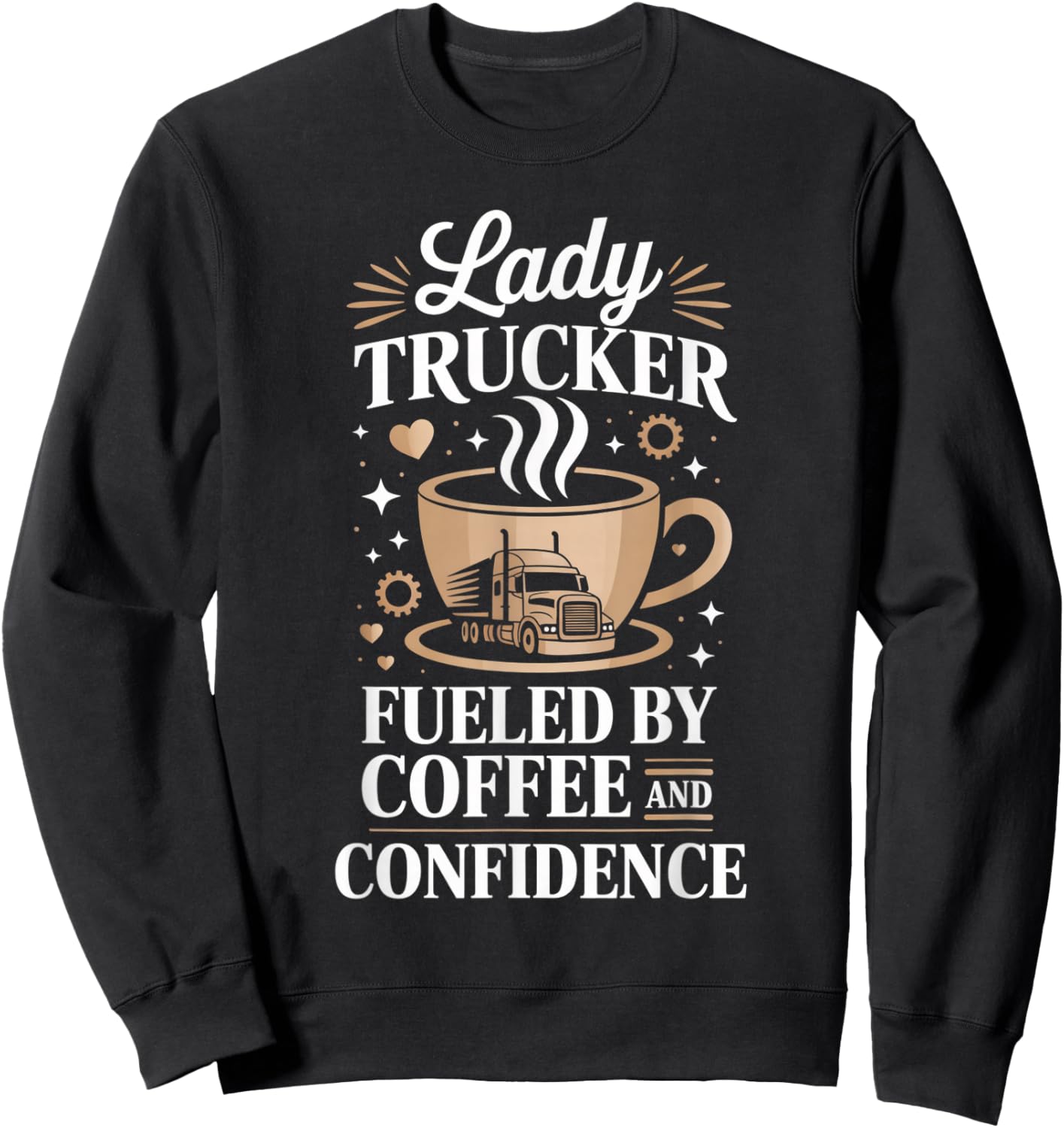 Truck Driver 18 Wheeler Trucker Semi Truck Sweatshirt - Sweatshirt | Black