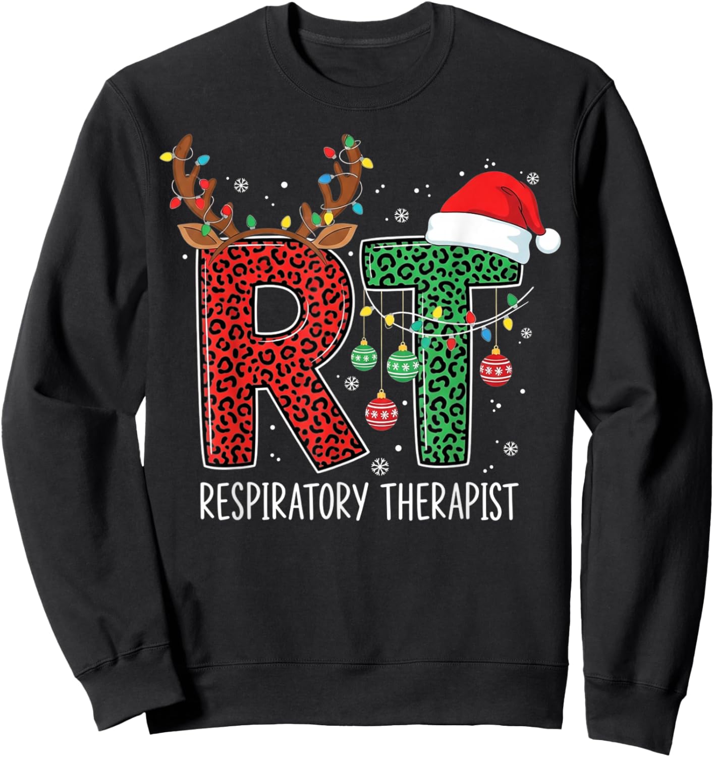 Christmas Respiratory Therapist Xmas RT Men Sweatshirt - Sweatshirt | Black