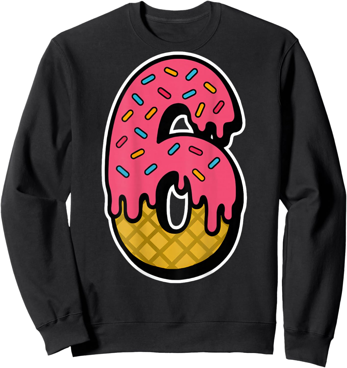 Funny Number 6 67 Costume Matching Group Halloween On Back Sweatshirt - Sweatshirt | Black