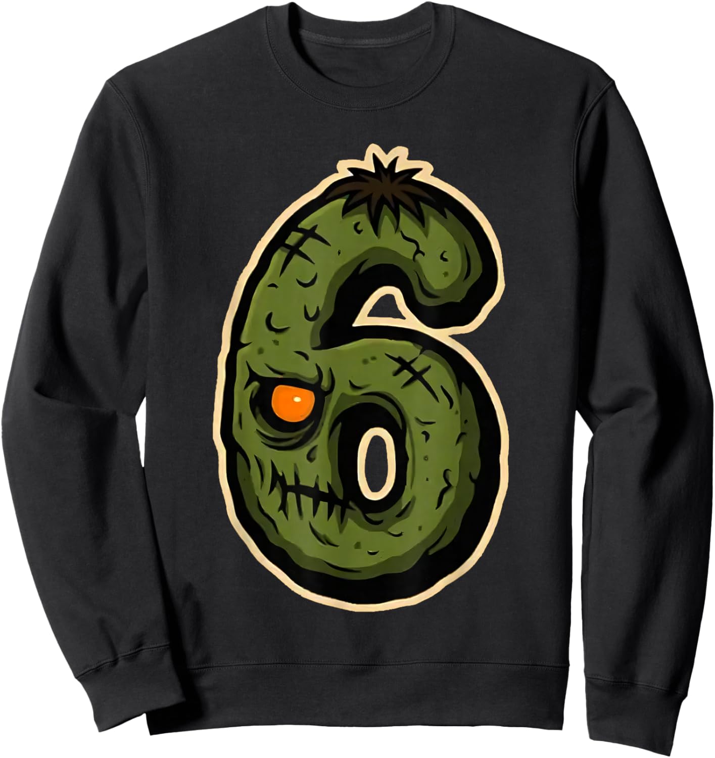 Number 6 Monster 67 Meme Matching Couple Halloween Costume Sweatshirt - Sweatshirt | Black