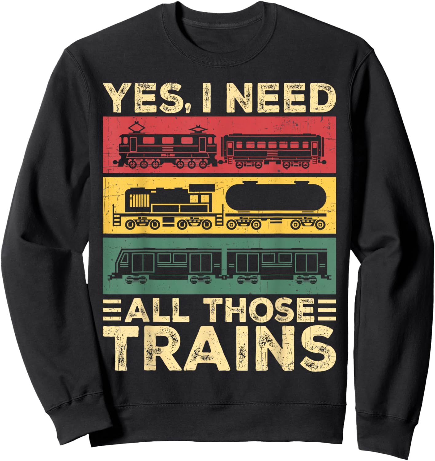 Cool Train Model Funny Train Railroad Sweatshirt - Sweatshirt | Black
