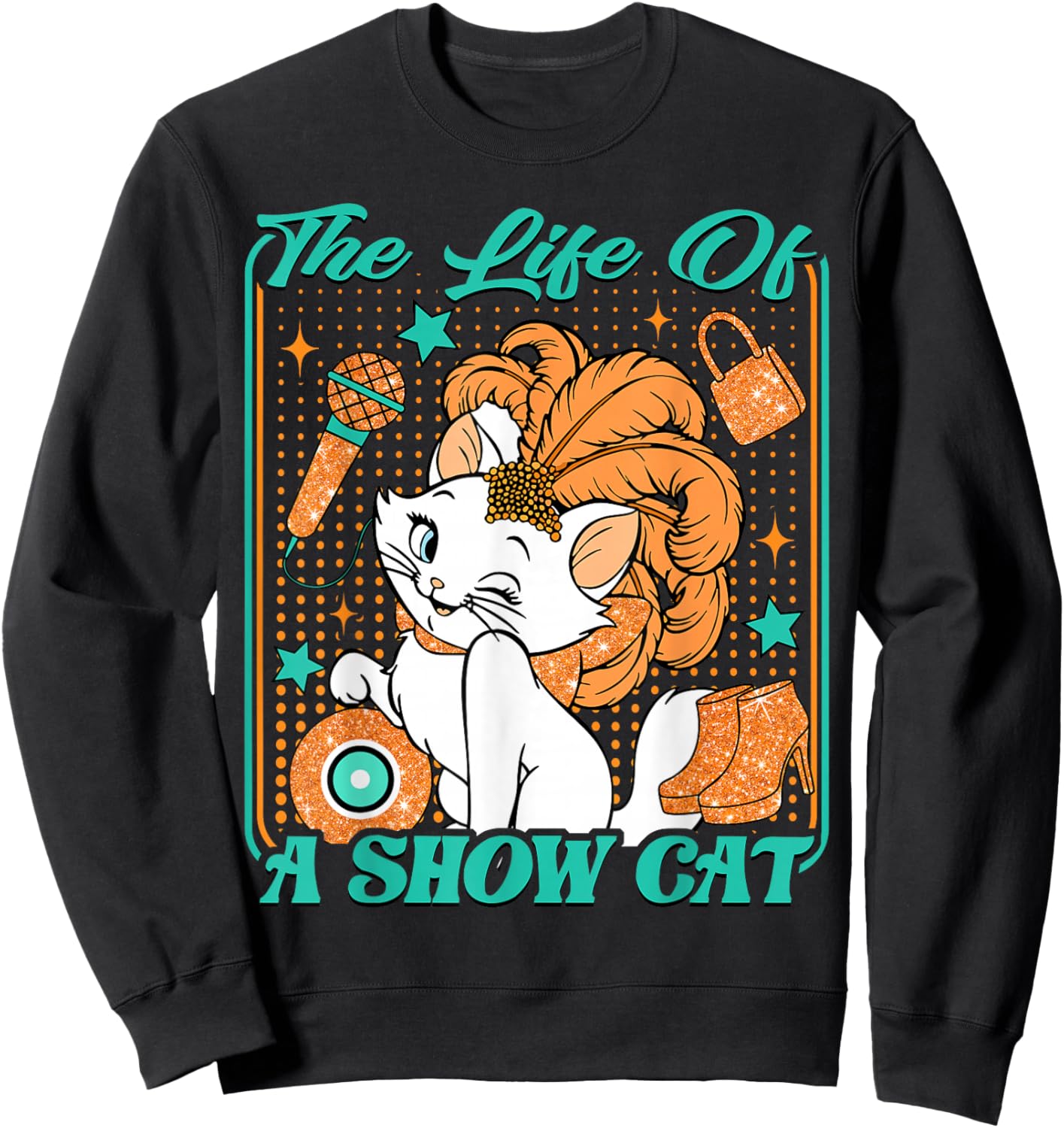 Cute Cat Era Life of Showcat Cat Lover Country Music Concert Sweatshirt - Sweatshirt | Black