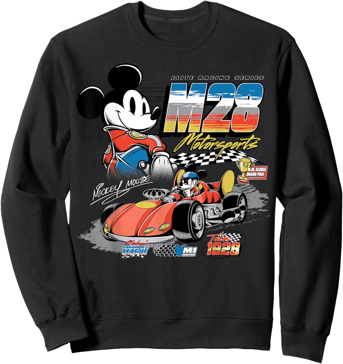 Disney Mickey and Friends M28 Motorsports Global Grand Prix Sweatshirt - Sweatshirt | Black