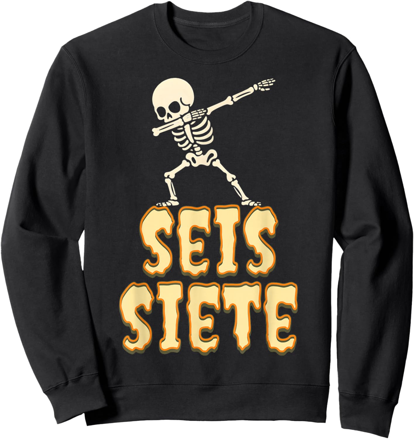 SEIS Siete Spanish Halloween 67 Boys Kids Six Seven Espanol Sweatshirt - Sweatshirt | Black