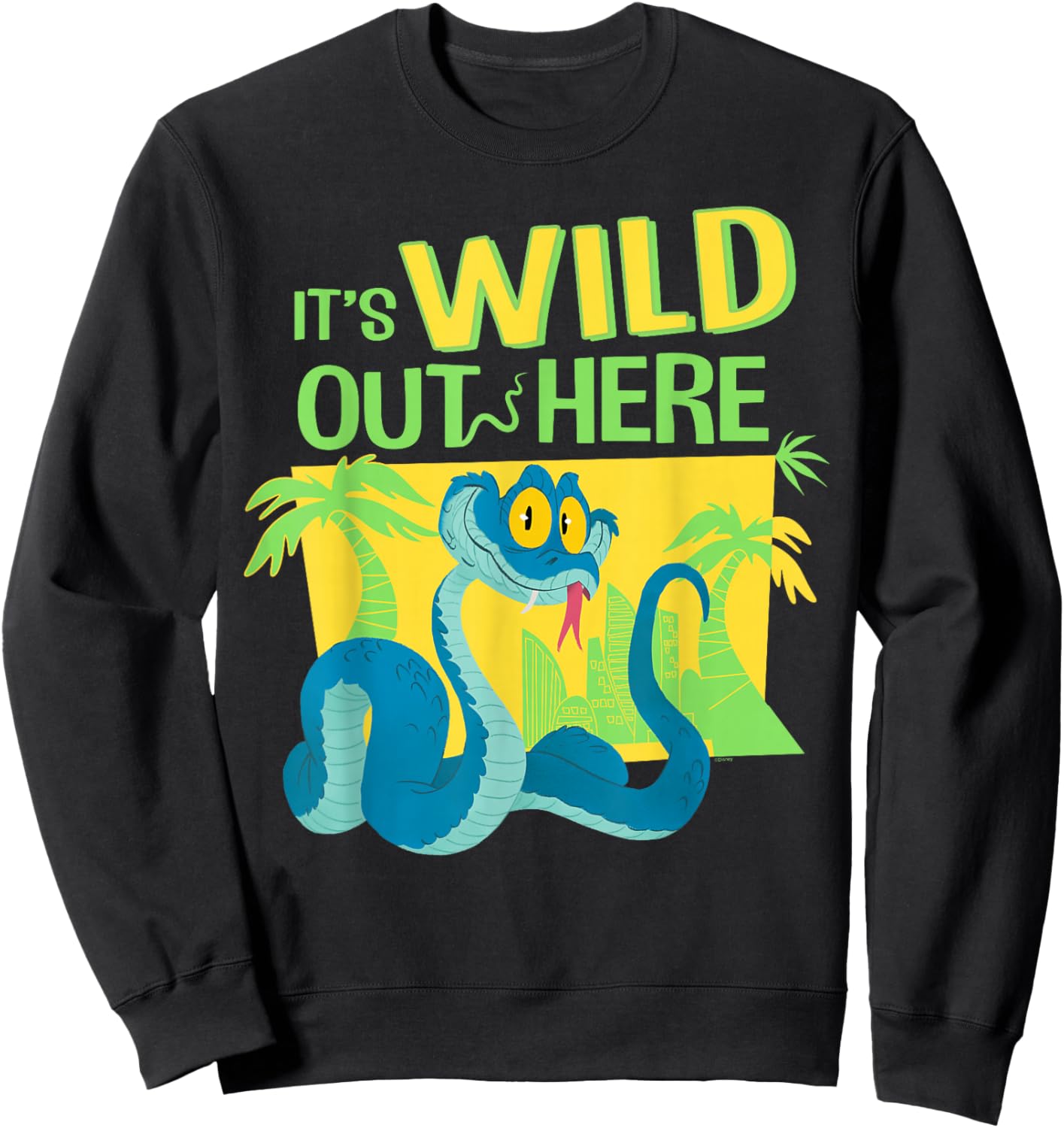 Disney Zootopia 2 Gary De'Snake It's Wild Out Here Funny Sweatshirt - Sweatshirt | Black