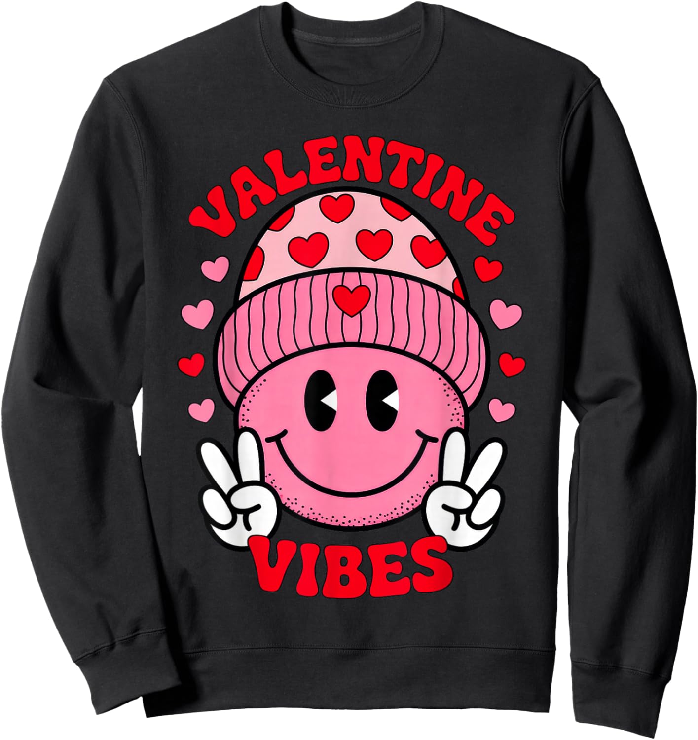 Valentine Vibes Sweatshirt - Sweatshirt | Black