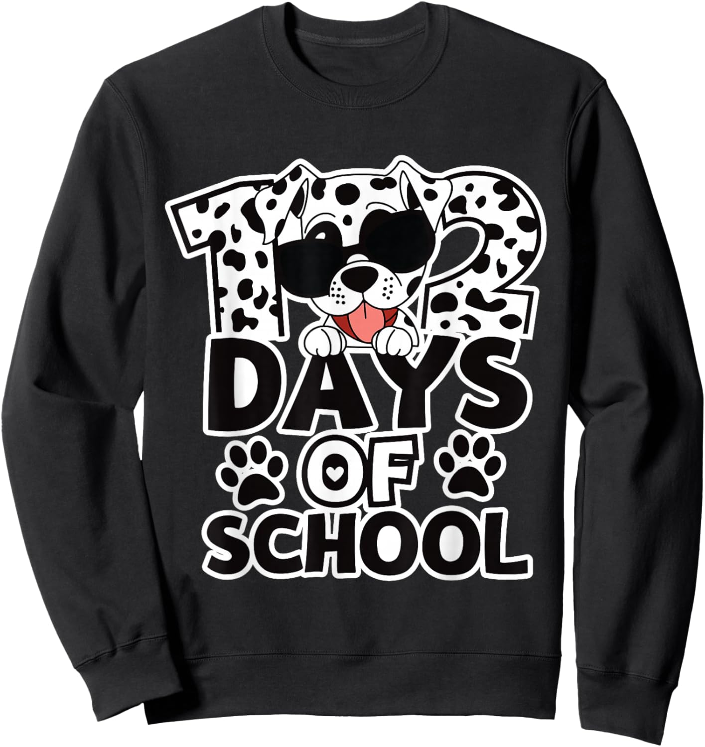 100 Days of School Dog Lover 102 Day of School for Boy Kids Sweatshirt - Sweatshirt | Black