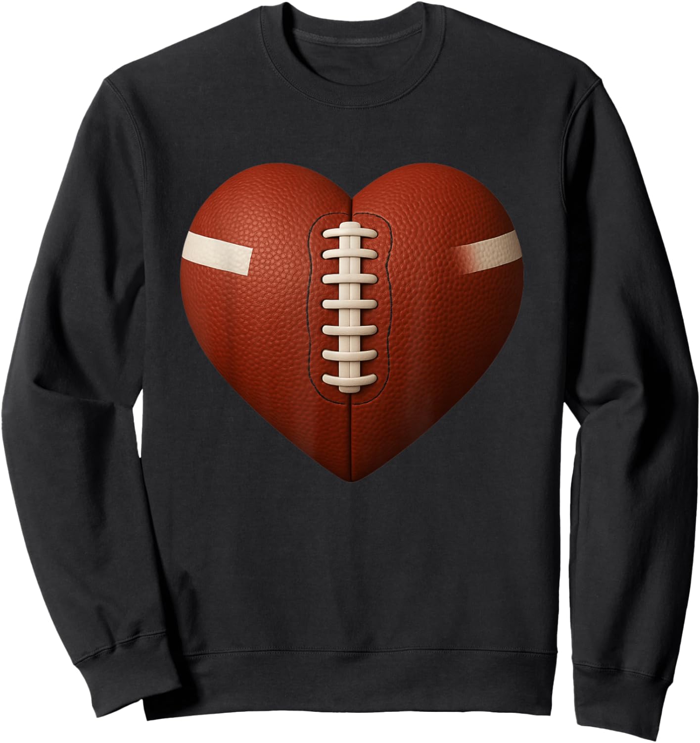 Football Heart Shape American Football Valentines Day Boys Sweatshirt - Sweatshirt | Black