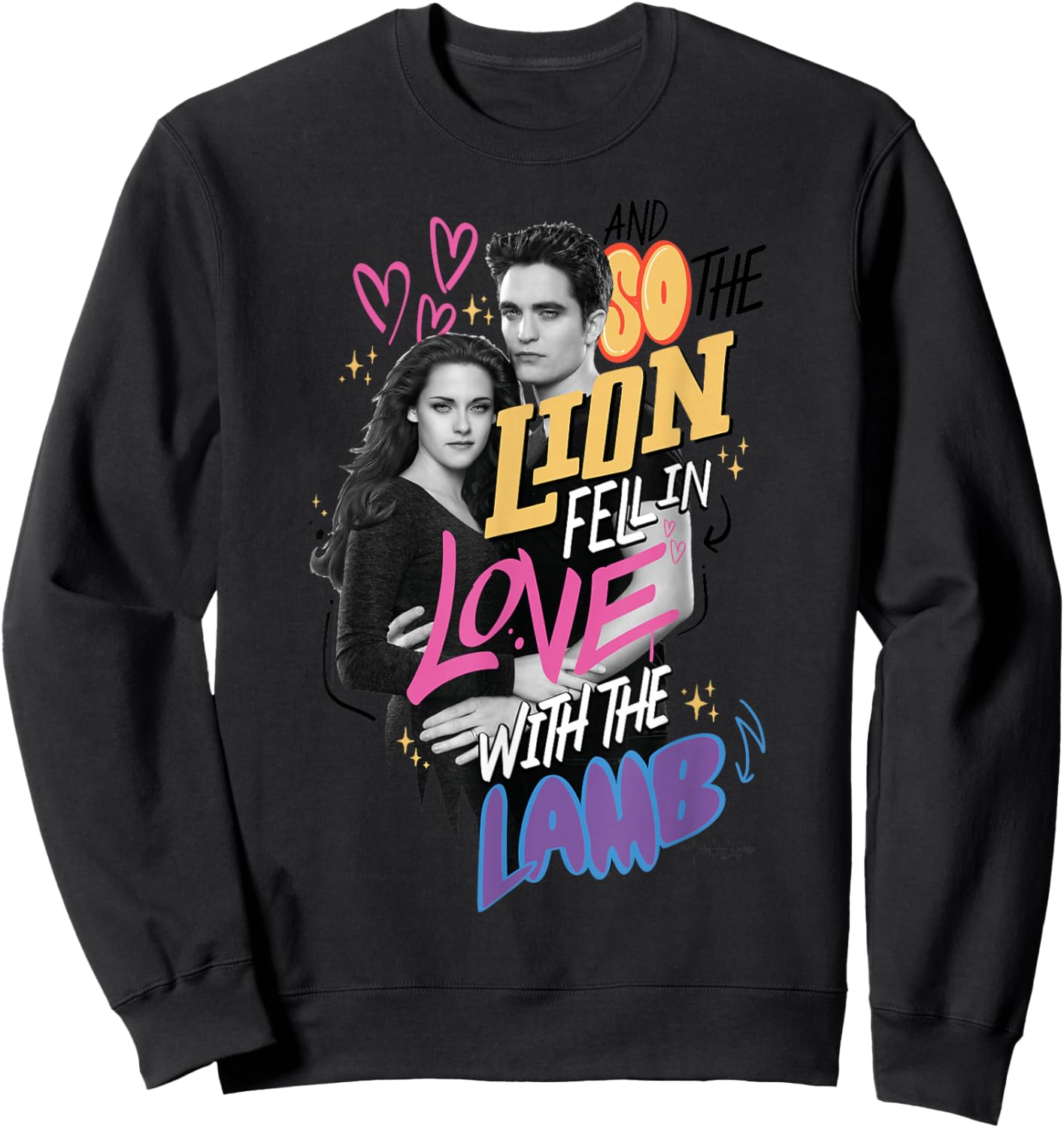 The Twilight Saga and So The Lion Fell in Love with The Lamb Sweatshirt - Sweatshirt | Black