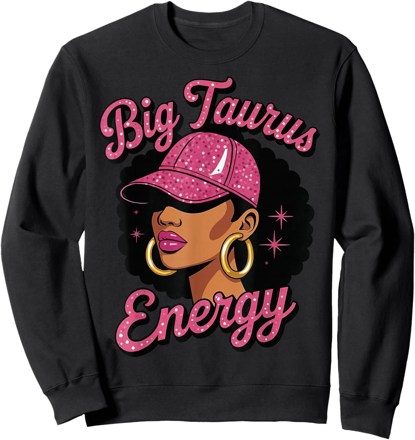 Big Taurus Energy Black Girl Sweatshirt - Sweatshirt | Black