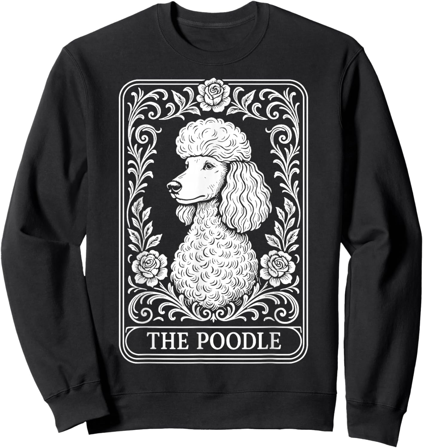 The Poodle Tarot Card Sweatshirt - Sweatshirt | Black