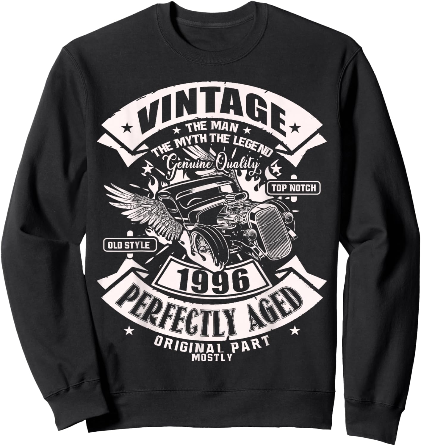 30th Birthday Gift Man Myth Legend 1996 30 Years Old Sweatshirt - Sweatshirt | Black