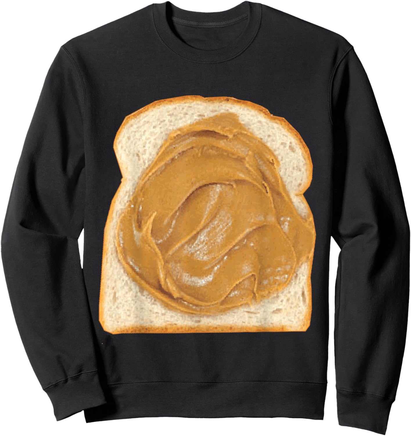 Peanut Butter On Bread Slice Costume Halloween Food Couples Sweatshirt - Sweatshirt | Black