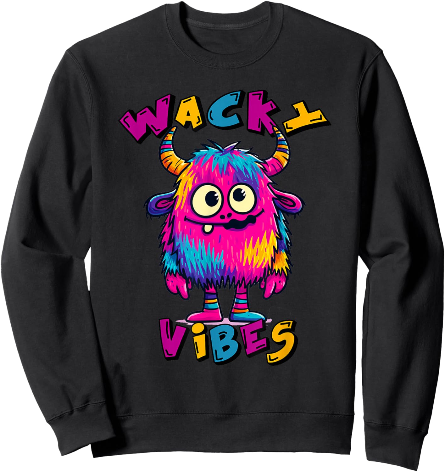 Wacky Vibes Kids & Teachers | Mismatch Day Spirit Week Funny Sweatshirt - Sweatshirt | Black