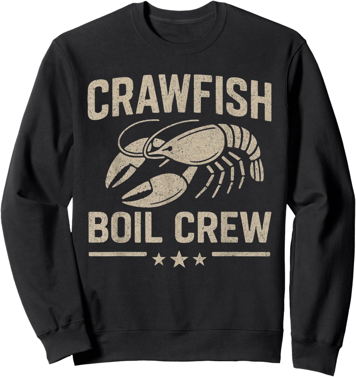 Crawfish Boil Crew Vintage Crayfish Crawdad Party Men Dad Sweatshirt - Sweatshirt | Black