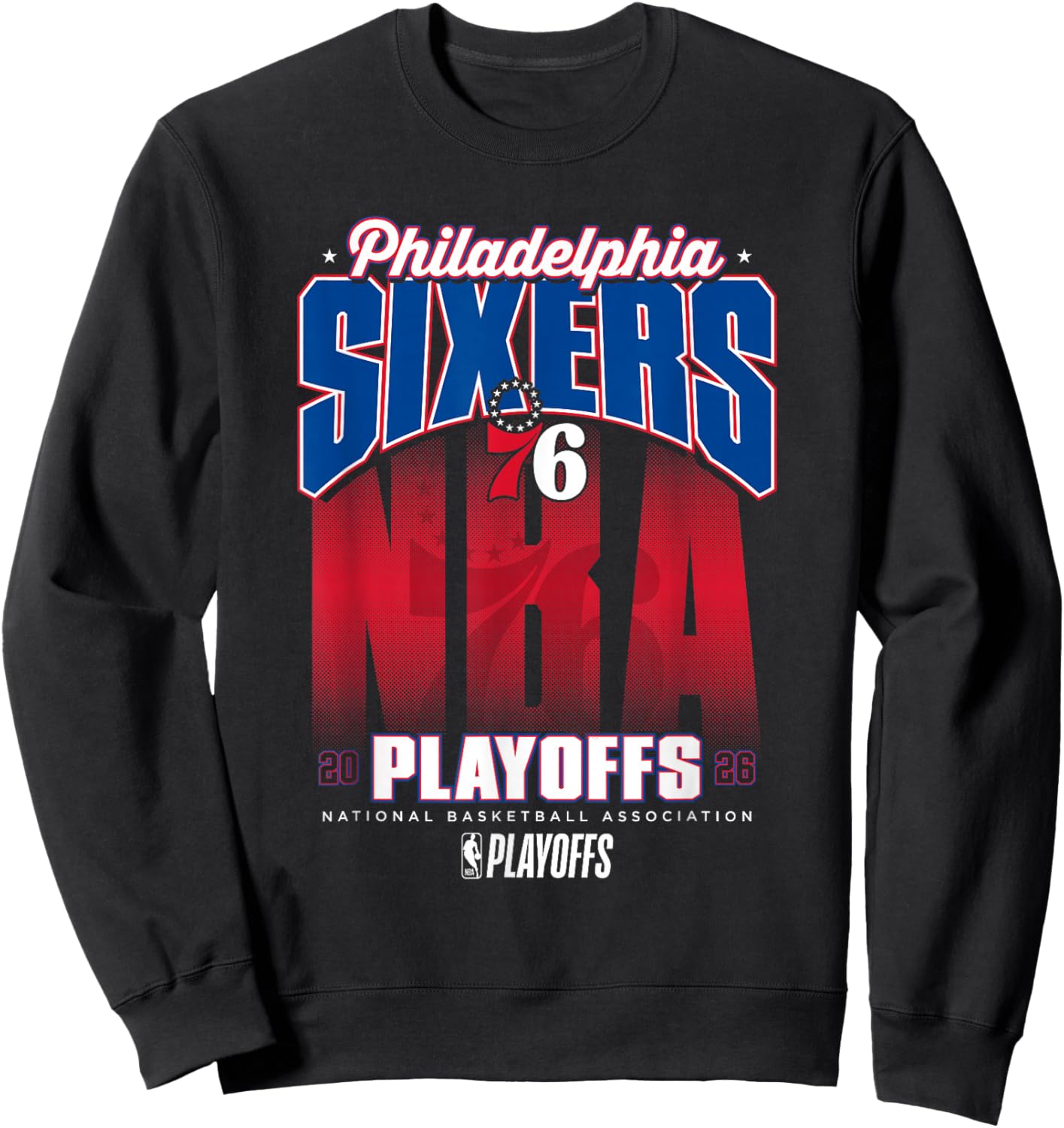 NBA Official 2026 Playoffs Philadelphia 76ers Fade Sweatshirt - Sweatshirt | Black