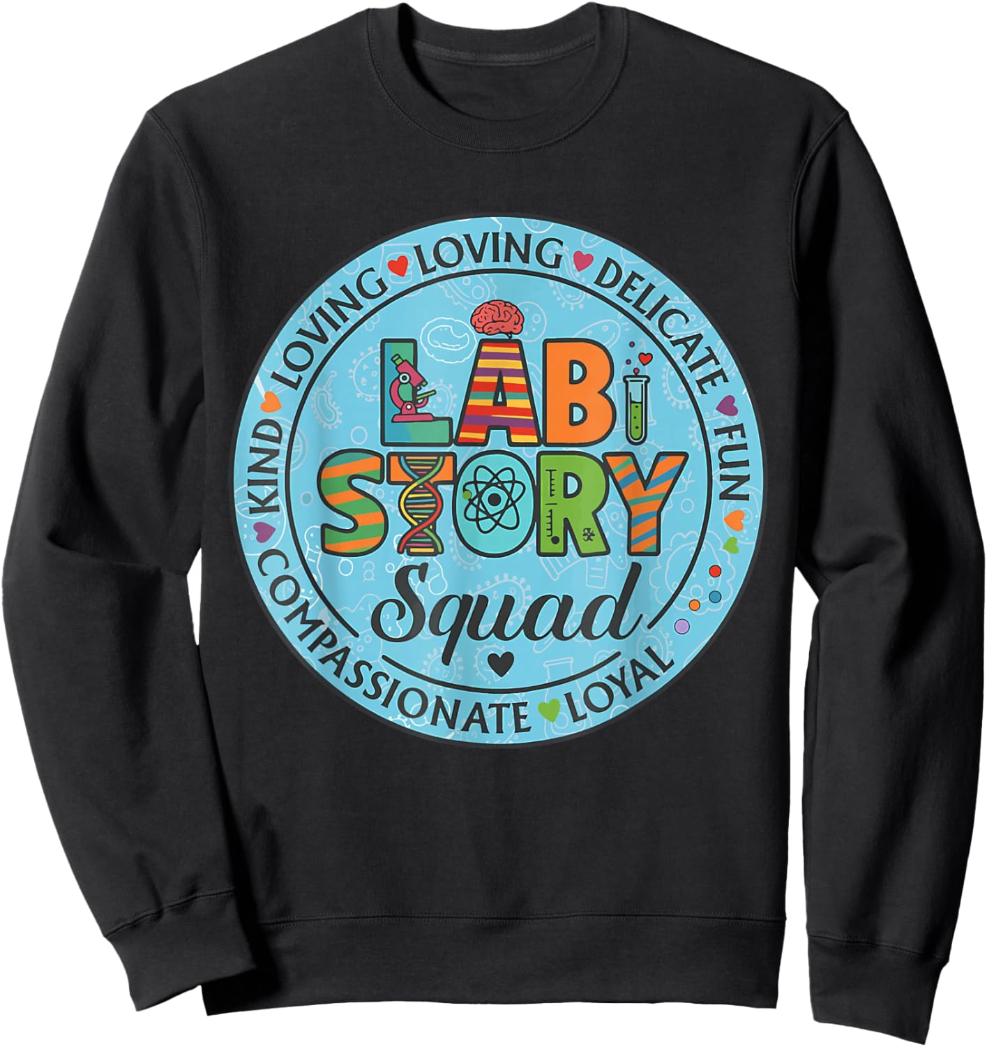 Funny Lab Week 2026 Medical Tech Lab Story Squad Laboratory Sweatshirt - Sweatshirt | Black