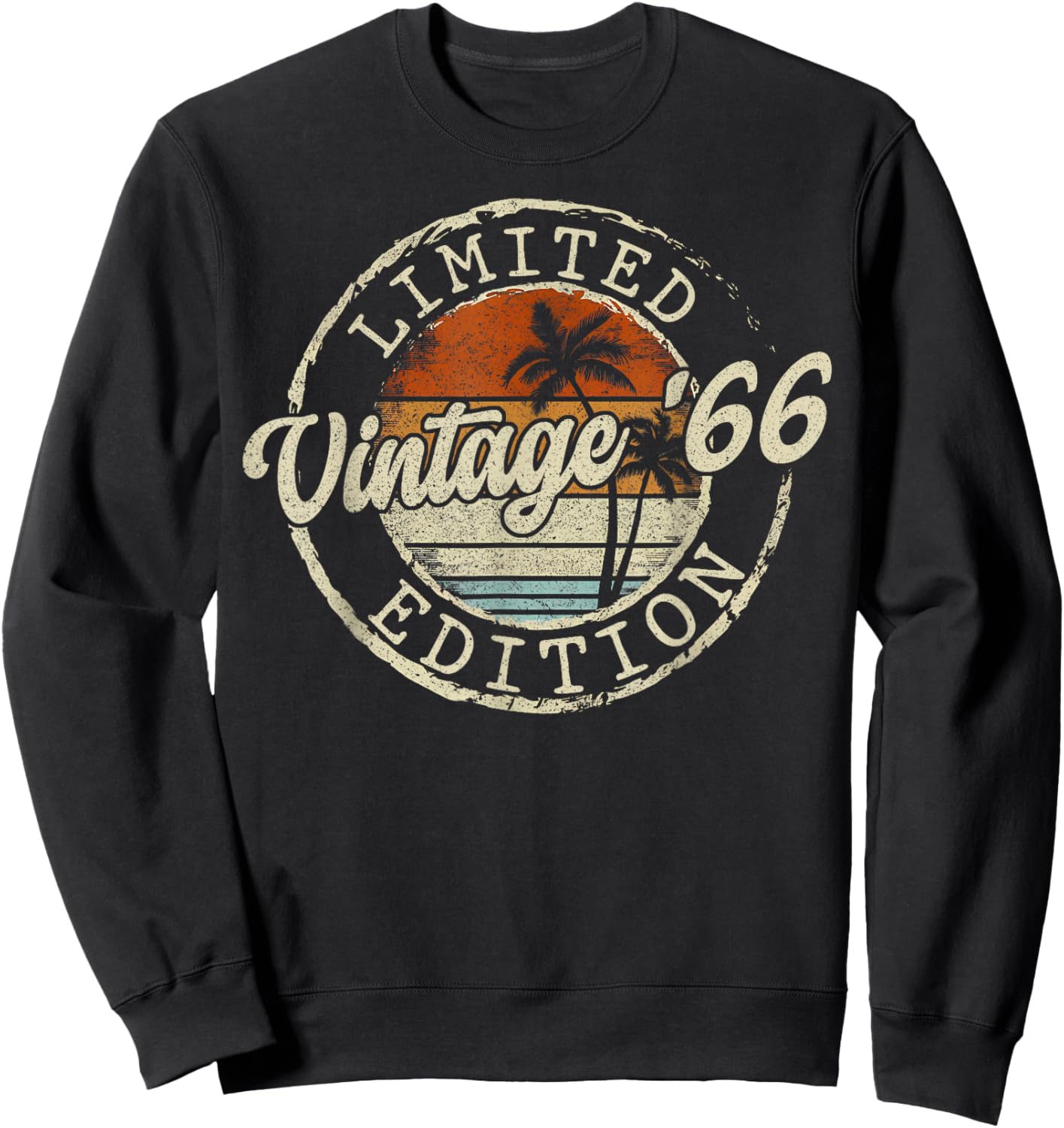 60th Birthday Vintage 1966 Limited Edition 60 Year Old Men Sweatshirt - Sweatshirt | Black