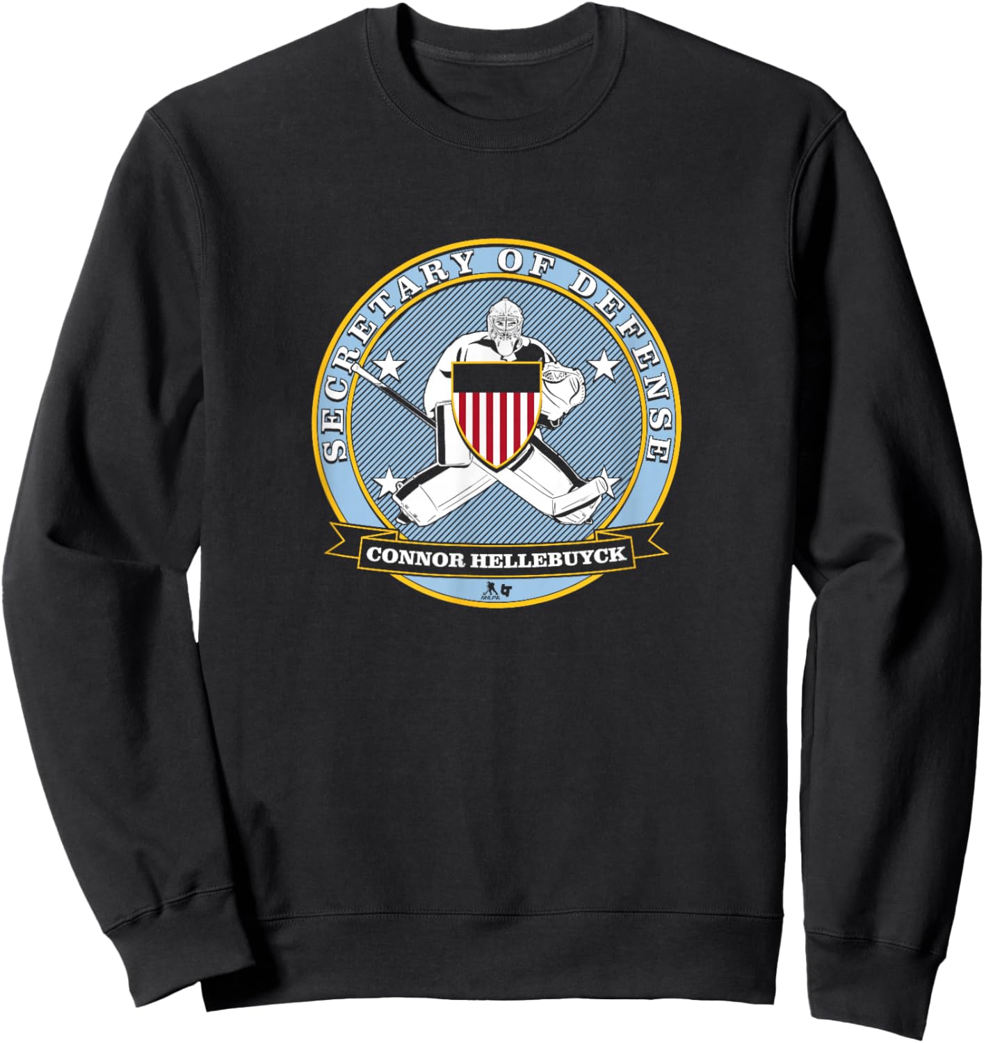 Connor Hellebuyck - Secretary of Defense - Pro Hockey Sweatshirt - Sweatshirt | Black